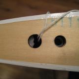 Excess glue blocked one of the openings for the servo leads.