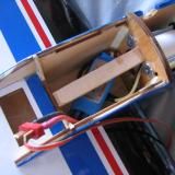 Epoxy in battery support.