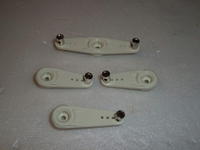 Name: ARMS-RODS 005.jpg
Views: 360
Size: 66.6 KB
Description: Pushrod connectors installed. I am using the DUBRO 672 servo arms per the manual. One double-sided, (Rudder) two medium singles, (Ailerons) and one large single arm. (Elevator)