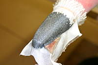 Name: IMG_5290.jpg
Views: 273
Size: 54.5 KB
Description: Fiberglass wetted out with thin CA and dry.