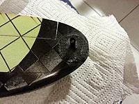 Name: Pegpatch16x12001a.jpg
Views: 14
Size: 281.7 KB
Description: Carbon fiber weave patch now dry and ready for sanding