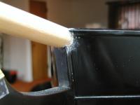 Name: P8300017.jpg
Views: 651
Size: 75.6 KB
Description: I wrapped Scotch Magic Tape around bowsprit to keep epoxy filler from bonding to it.