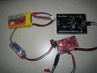 Name: IMG_4938_640X480.jpg
Views: 614
Size: 93.9 KB
Description: ArduPilot with 5V power coming from BEC and Servo tester on CTRL input