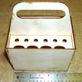 Tool caddy has plenty of slots for tools and accessories. 