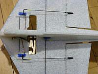 Name: P1020116_Layer%201.jpg
Views: 785
Size: 55.2 KB
Description: Radio installation is easy. We glued the servos flat to the foam on the early ones but they were a little vulnerable to getting knocked loose. Now I'm putting a 2nd layer of EPP where the servos go and cutting a slightly undersize hole. Push fit servos! N