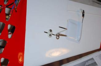 The landing gear dropped right in and secured with the included straps and wood screws.