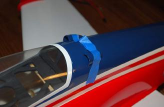 The scale intakes were installed on the fuse top as well.