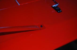 The strut attachment point at the wing.  This has a factory installed ply plate and blind nut to accept the metric bolt.