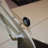 The steerable tail wheel was also factory installed and set up in the rudder.
