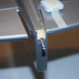 A small diameter long wood screw assures the horizontal stab is centered perfectly.