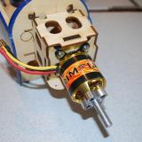 The propeller adapter was attached to the front of the Rimfire motor.