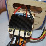 Here you see they have a nice tray on the bottom of the ply motor box that fits the Silver 60 AMP HV ESC perfectly.  Three screws have it secured and in a spot for excellent cooling.