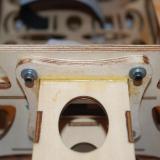 The motor mount had thick plywood tabs that aligned and fit perfectly to the firewall.