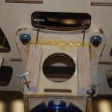 These balsa strips also allowed the wires to go right into the battery area.