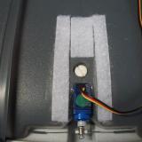  I lightly sanded the wing top to scuff the foam surface in preparation for the hook and loop tape adhesive.  