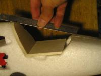 Name: Canopy7.JPG
Views: 1633
Size: 65.1 KB
Description: 6.	Use a straight edge to get the angle right.  DO NOT GLUE IT YET as it is easier and less fragile (and you can replace any piece that you over-sand) if your sand them as individual pieces.