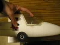 Name: Canopy 11.JPG
Views: 2365
Size: 65.2 KB
Description: 10.	Keep trimming and re-fitting the canopy to the plane until it fits well. NOTE � it is important that you do this or the back will acquire a different angle and it won�t fit!