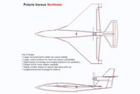Name: Polaris Versus Northstar Comparison.jpg
Views: 30053
Size: 59.7 KB
Description: Here's an overlay of the Polaris and Northstar (scaled to the same wingspan) to show how the two compare.  I made only a few minor changes to Laddie's beautiful and extremely functional design!