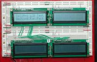 Name: IndoorFlash_StockResistors.jpg
Views: 664
Size: 123.5 KB
Description: All displays using stock value contrast setting resistors.  As you can see, the upper left display (a version 1 unit) looks fine.  All version 1.2 displays are hard to read head on.