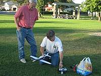 Name: 6134_1061837161109_1681357031_119301_1827710_n.jpg
Views: 357
Size: 67.5 KB
Description: Dad & I getting ready for maiden flight with Legacy