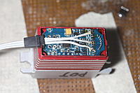 Name: servo8.jpg
Views: 45
Size: 733.5 KB
Description: The 1st step was taking out the MOSFETS to free up space & directly connecting the 3 motor phases.