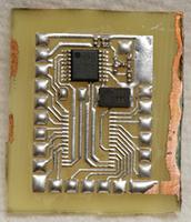 Name: 900mhz09.jpg
Views: 233
Size: 141.0 KB
Description: Soldered the passives by hand first, then tinned the actives, tacked the
actives, & reflowed.  U can probably get better placement by using
0.254mm leads to pinch off the surface tension.
