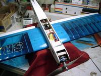 Name: 01010051.jpg
Views: 494
Size: 69.9 KB
Description: Completed upgrade, canopy hatch removed for access to LiPo pack, ESC, and servo's.