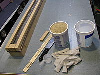 Name: IMG_0456.jpg
Views: 445
Size: 253.5 KB
Description: Wood frame fixed to glass and ready for sand/resin fill. This makes the mold very solid and able to withstand high bladder pressures. This then gets capped with MDF.