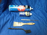 Name: IMG_20130602_193706.jpg
Views: 464
Size: 731.2 KB
Description: Non-Chlorinated brake cleaner a bristle brush and a pick to get dirt out of the hard places. A little WD-40 will make the plastic look like new