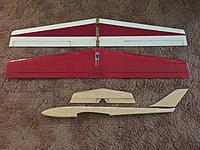Name: B42D004D-69F6-4B9E-A14B-65784159DEB6.jpeg
Views: 118
Size: 3.26 MB
Description: The original wing at top, my modified wing underneath, new fuselage and tail surfaces.