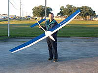 Name: 2010_1129Image0062.jpg
Views: 256
Size: 95.3 KB
Description: John with granson Julius's Cumic Plus sailplane.  Don't tell him..we took the photo just so we could show what it used to look like.  Grandpa John, is teaching him to fly sailplanes...Julius is convinced he's ready and able to fly this one.