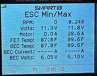 Name: IMG_0334.jpeg
Views: 0
Size: 1.72 MB
Description: 28.6 is less than 30 A  Avian and 337.48 watts using a 2200 3S SMART G2 Lipo half charged.  Stock 3 blade prop.  Noisy at max rpm  of 8,248 using 14 as pole count.