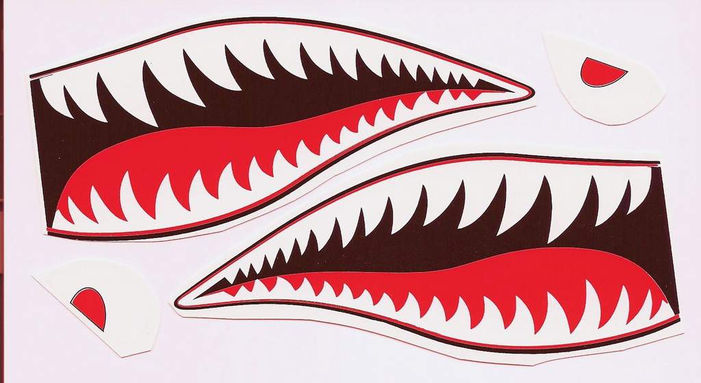 P 40 Warhawk Shark Teeth Template