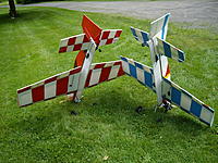 Name: IMGP1356_resize.jpg
Views: 371
Size: 173.3 KB
Description: And all my planes get checkers on the bottomside so I can see which side is where.