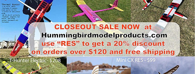 Hummingbird Model Products Close Out Sale