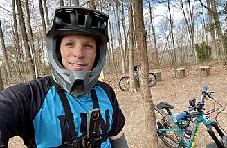 Using the chest mount for mountain bike rides