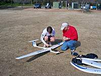 Name: ASW sailplane.jpg
Views: 287
Size: 126.2 KB
Description: my son and I preparing the ASW for flight at Zilker Park
