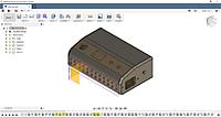 Name: PSU-1.jpg
Views: 135
Size: 142.2 KB
Description: Based upon the mfr. provided dimensions, the front cap is modeled in Fusion 360. Openings for pushbutton on/off,  XT90 panel mount plug, a pair of binding posts, and an IEC plug on the side.