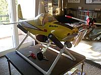 Name: starlet stand.jpg
Views: 1061
Size: 35.6 KB
Description: Thats an 8lb. plane. The stand makes it easier for me to turn the plane over and work on it.