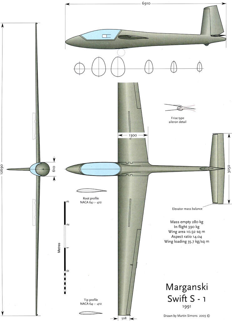 swift s1 rc glider