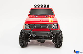 The Hilux comes with a plastic aftermarket rock bumper with d-rings.