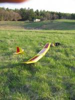 Name: aafull.jpg
Views: 659
Size: 154.4 KB
Description: Sagitta XC. All wood 170" span cross country glider RES with aluminum blade spoilers.
Wt. 8 lbs. unballasted