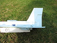 Name: IMG_7701.jpg
Views: 535
Size: 312.3 KB
Description: Add a little up elevon since this hydrofoam is essentially a flying wing configuration.