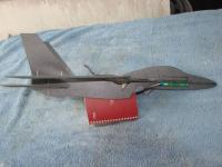 Name: DSC00241.jpg
Views: 1582
Size: 53.0 KB
Description: The biggest one, had an eight foot wing span, and had a weight of 12lbs, and it was just a slope glider.   But was fully shaped, and finished.  It made a few magazines.
