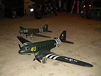 Name: C 47 decals applied 001.jpg
Views: 217
Size: 139.4 KB
Description: Dynam and GWS C-47's