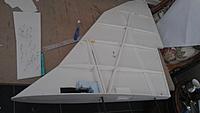 Name: IMAG0939.jpg
Views: 317
Size: 99.8 KB
Description: Top of the starboard wing. Retracts fitted, Two carbon wing strengtheners installed. Most of the flat plate of the wing will be removed before skinning with 3mm Depron.