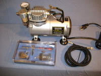 Name: 005.jpg
Views: 1970
Size: 83.5 KB
Description: It has the compressor, hose and airbrush.  It needs more bottles.  I had to find them at a craft store.  I prefer my full size compressor for big surfaces.