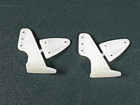 Name: IMG_3555.jpg
Views: 2114
Size: 74.6 KB
Description: These are the  new horns in the kit.  they are long enough to reach clear through the elevon and be hot glued in place.  We are not using the base piece that comes attached at this time.