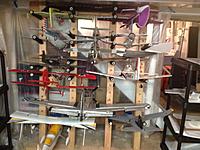 Name: IMG_1650.jpg
Views: 1082
Size: 247.5 KB
Description: Finished rack holds far more planes than the plastic racks to either side.