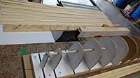 Name: IMG_20170617_173237311.jpg
Views: 130
Size: 583.2 KB
Description: 3/8" dowel through the frames for stability and centering. Frames already have 5mm subtracted for the thickness of the stringers and hull (veneer and FG).